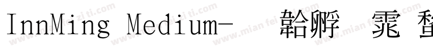 InnMing Medium字体转换